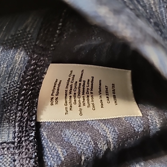 T by Talbots size SP small Petite animal print heather blue leggings - Picture 7 of 9